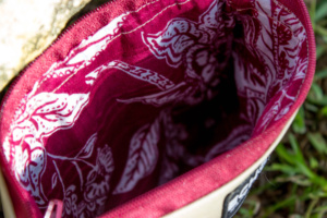 Leather jacket and blouse converted in bag